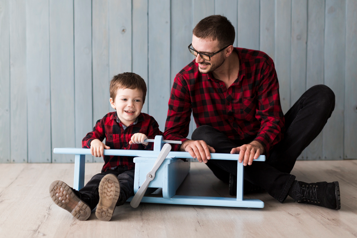 Father-Son Matching Button-Downs: Coordinating Without Twinning
